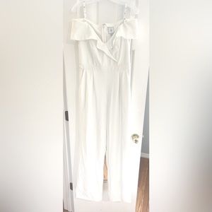 David’s Bridal White Jumpsuit